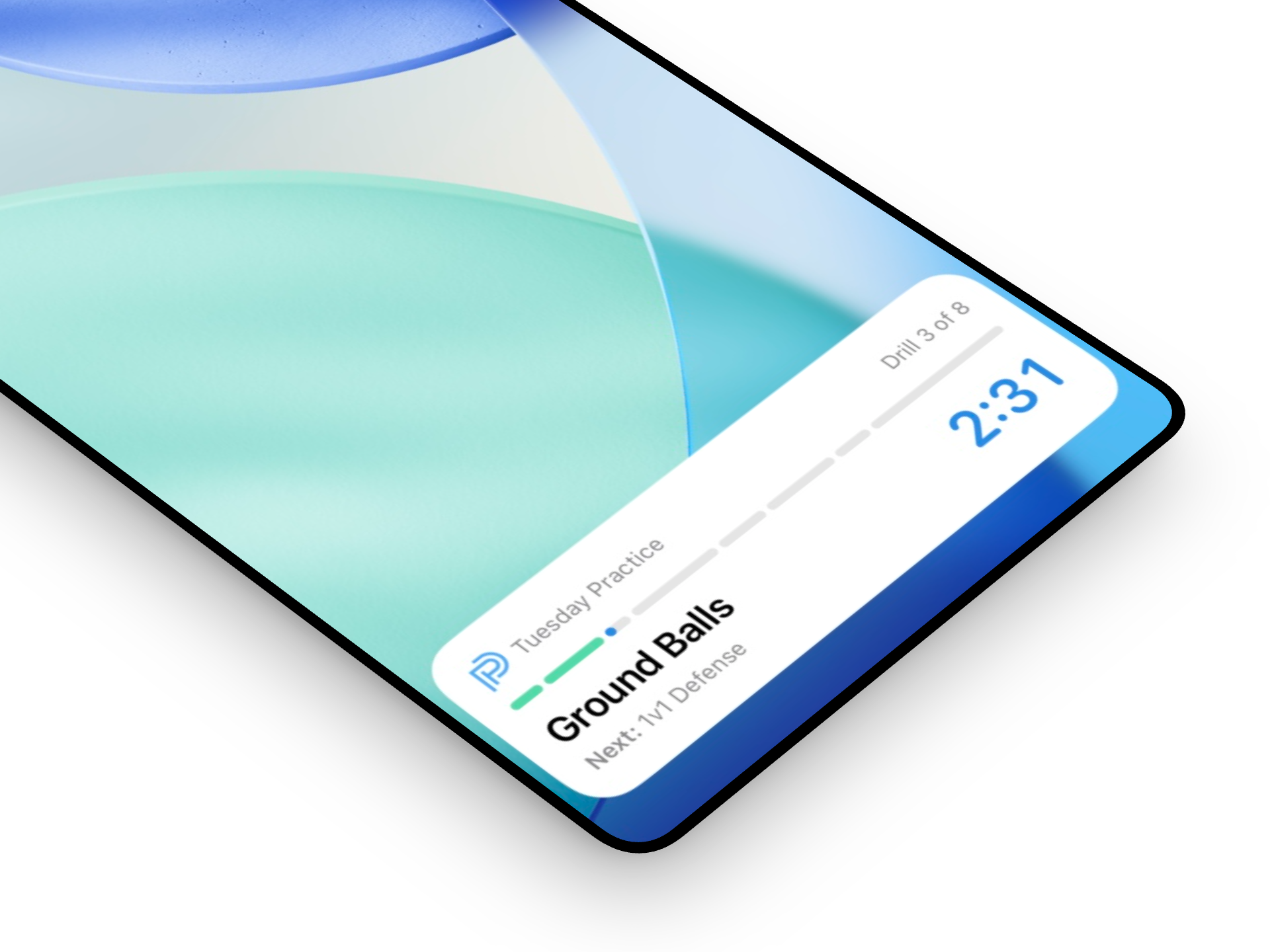 PrakticePlan mobile app: lock screen practice timer